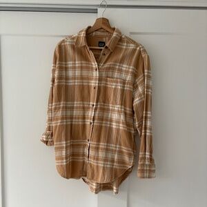 Gap brown checkered shirt